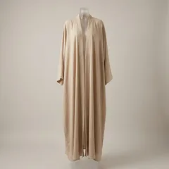 Beige open abaya