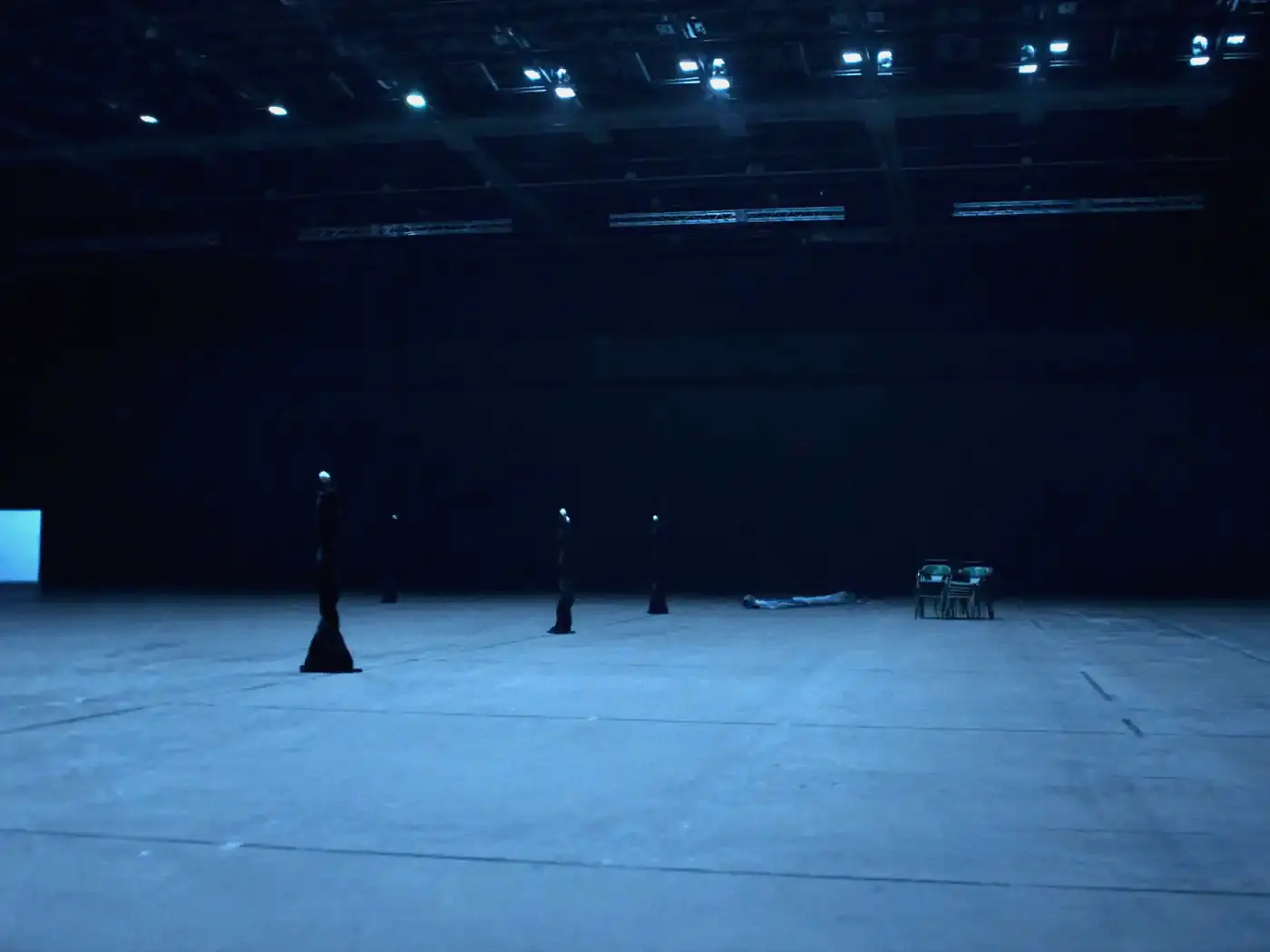 The same hall, empty after the show closed